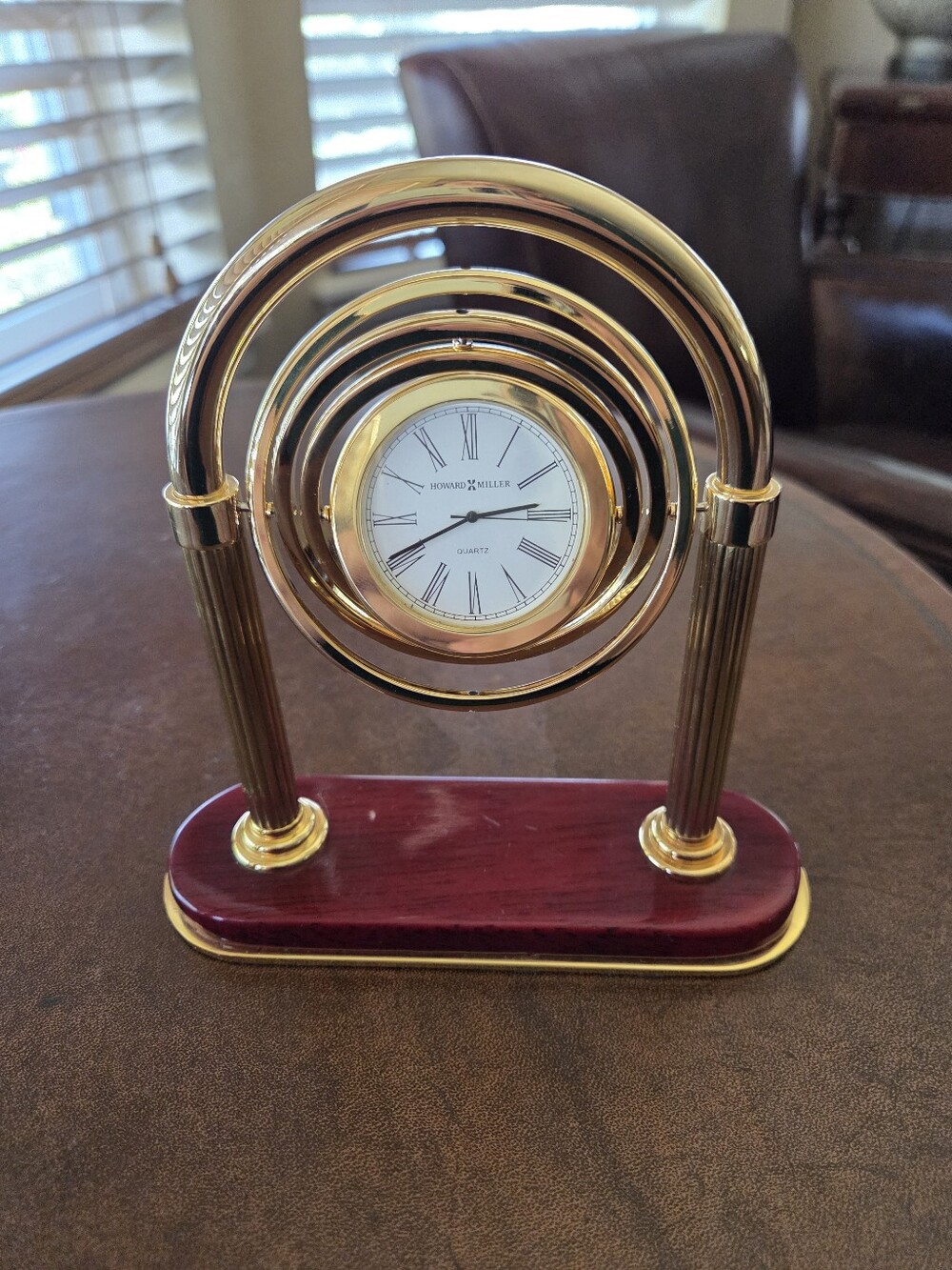 Howard Miller Maritime Gimbal Clock With Rosewood Base
